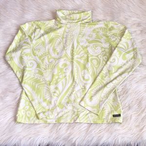 Athleta Light Green Turtle Neck Long Sleeve